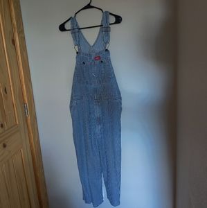 Distressed Dickies Striped Overalls